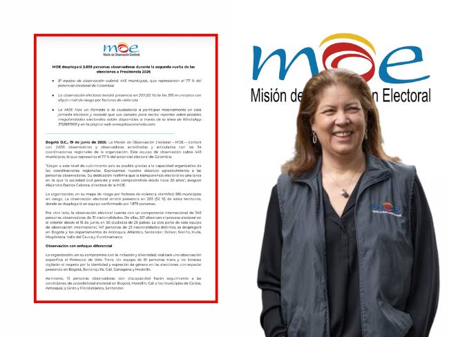 La Misión de Observación Electoral tendrá presencia en 200 territorios en riesgo. / Foto: Suministrada