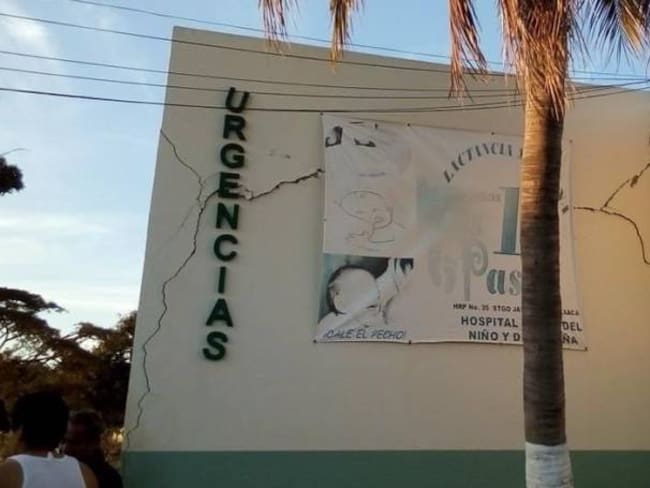 Daños en hospital de Oaxaca y otras imágenes del temblor en México