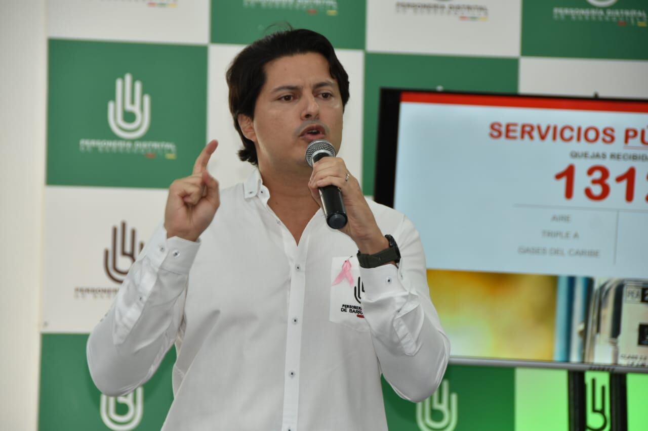 Personero Miguel Alzate durante la rendición de cuentas del 2021./Personería de Barranquilla