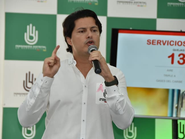 Personero Miguel Alzate durante la rendición de cuentas del 2021./Personería de Barranquilla