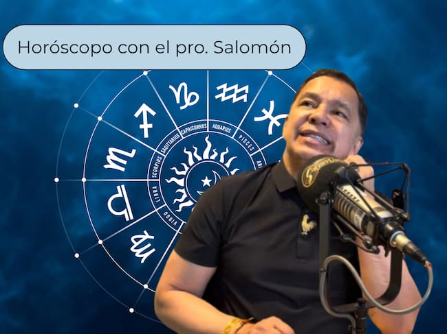 Él es el profesor Salomón, experto en la lectura del Horóscopo y el Tarot (Crédito: Profesor Salomón - Youtube) // De fondo: Imagen ilustrativa del horóscopo (crédito: Getty Images).