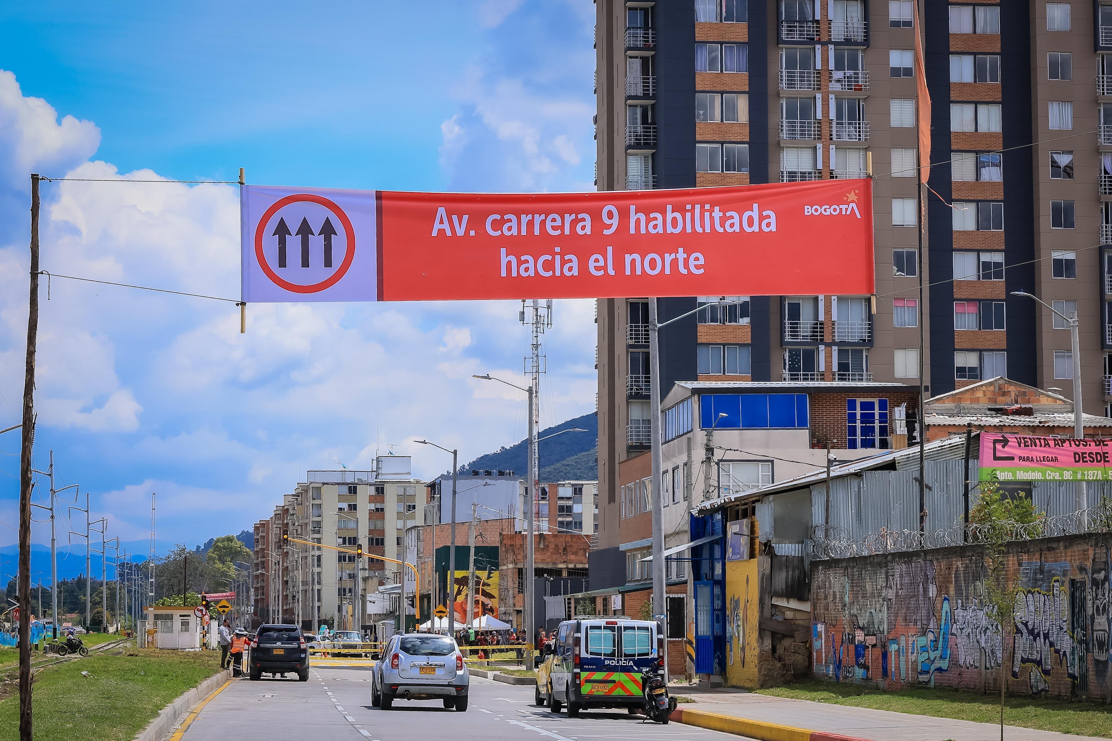 Obra finalizada en la carrera Novena en el costado oriental entre calles 170 y 193