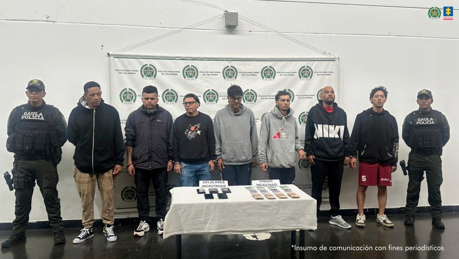 Capturados integrantes del grupo ilegal 'Los Chamizos o BJ’ - foto fiscalía