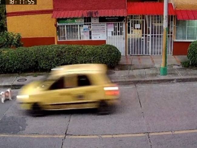 VIDEO: Buscan a taxista fantasma que arrolló a una mujer en Floridablanca