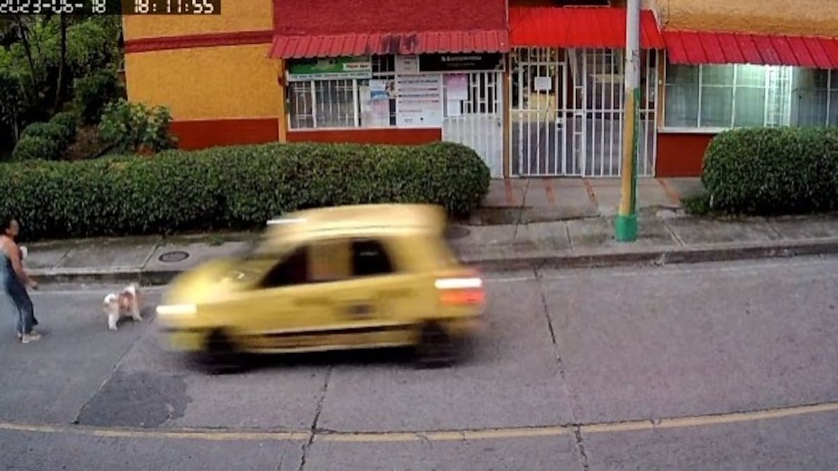VIDEO: Buscan a taxista fantasma que arrolló a una mujer en Floridablanca