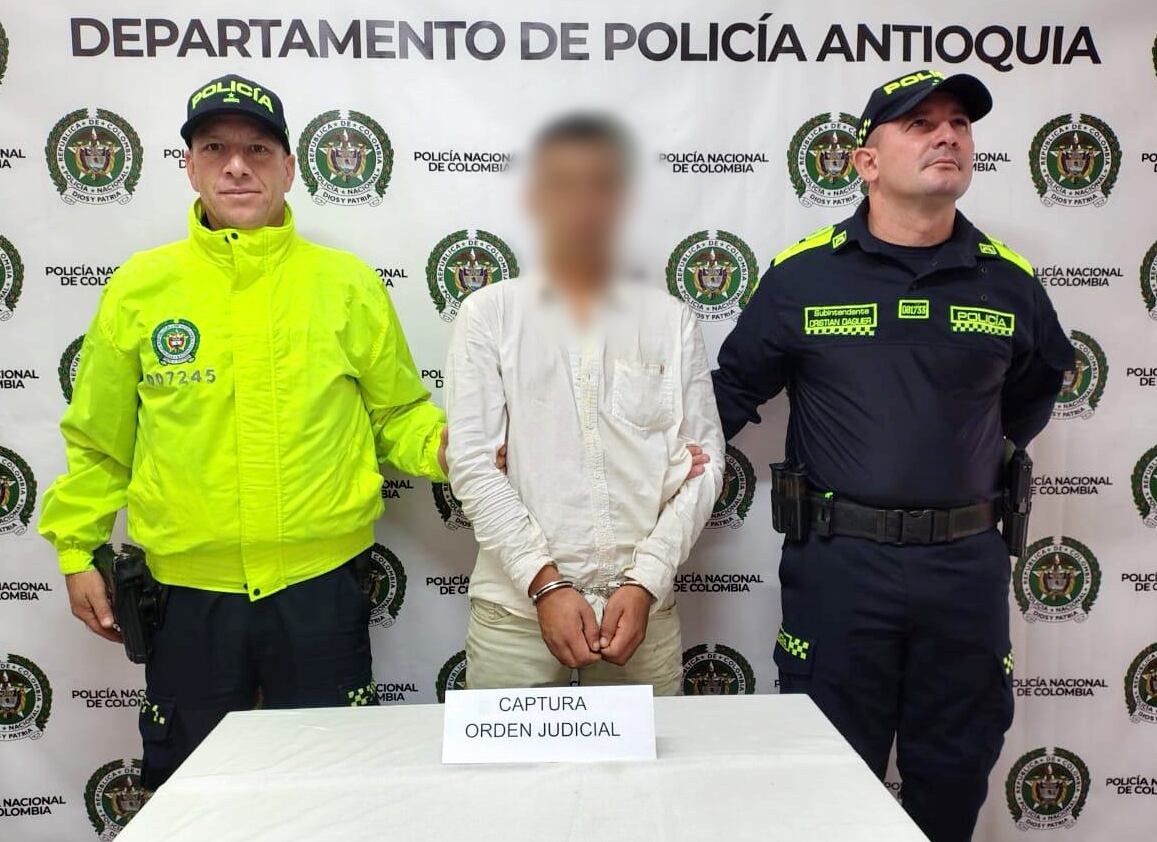 Capturado presunto responsable de feminicidio en Andes. Foto: Policía Antioquia