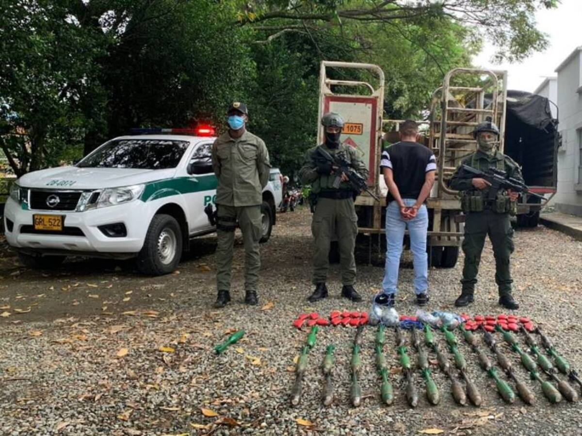 Incautaron en Cauca un camión con explosivos para atacar a la Fuerza Pública