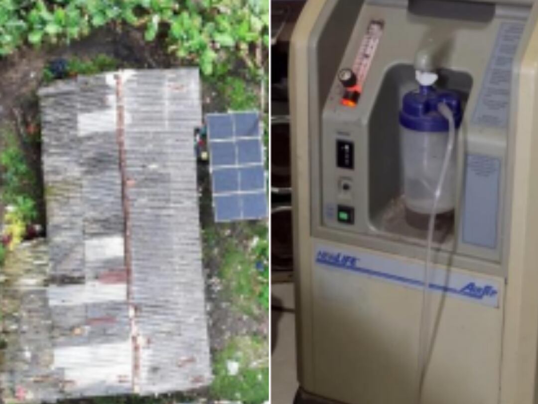 Paneles solares instalados y máquinas de oxígeno. Foto: Alcaldía municipal.