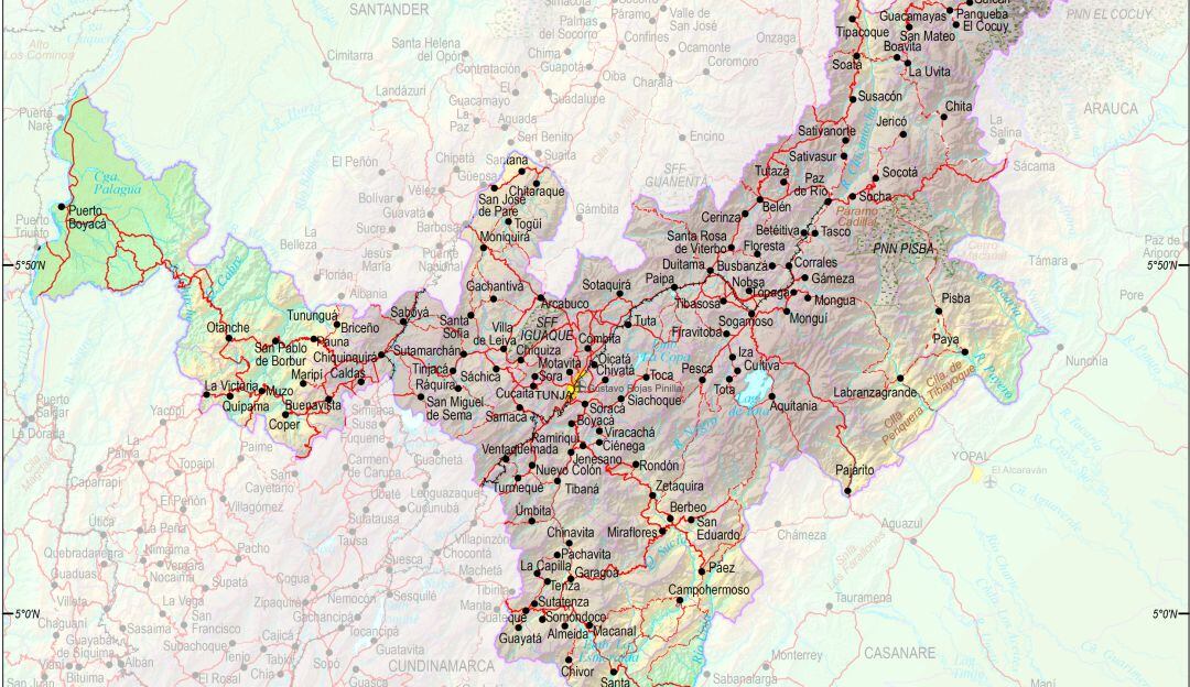 Mapa de Boyacá