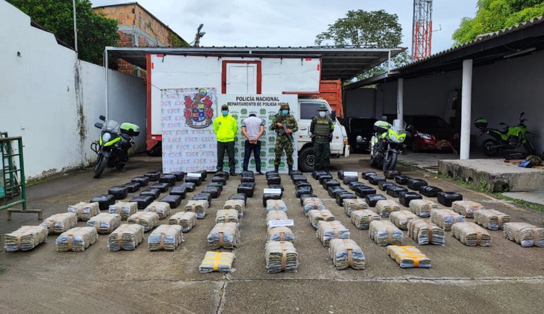 Según reporte de las autoridades en este departamento son nueve toneladas las incautadas en medio de operativos en vías de esta región.