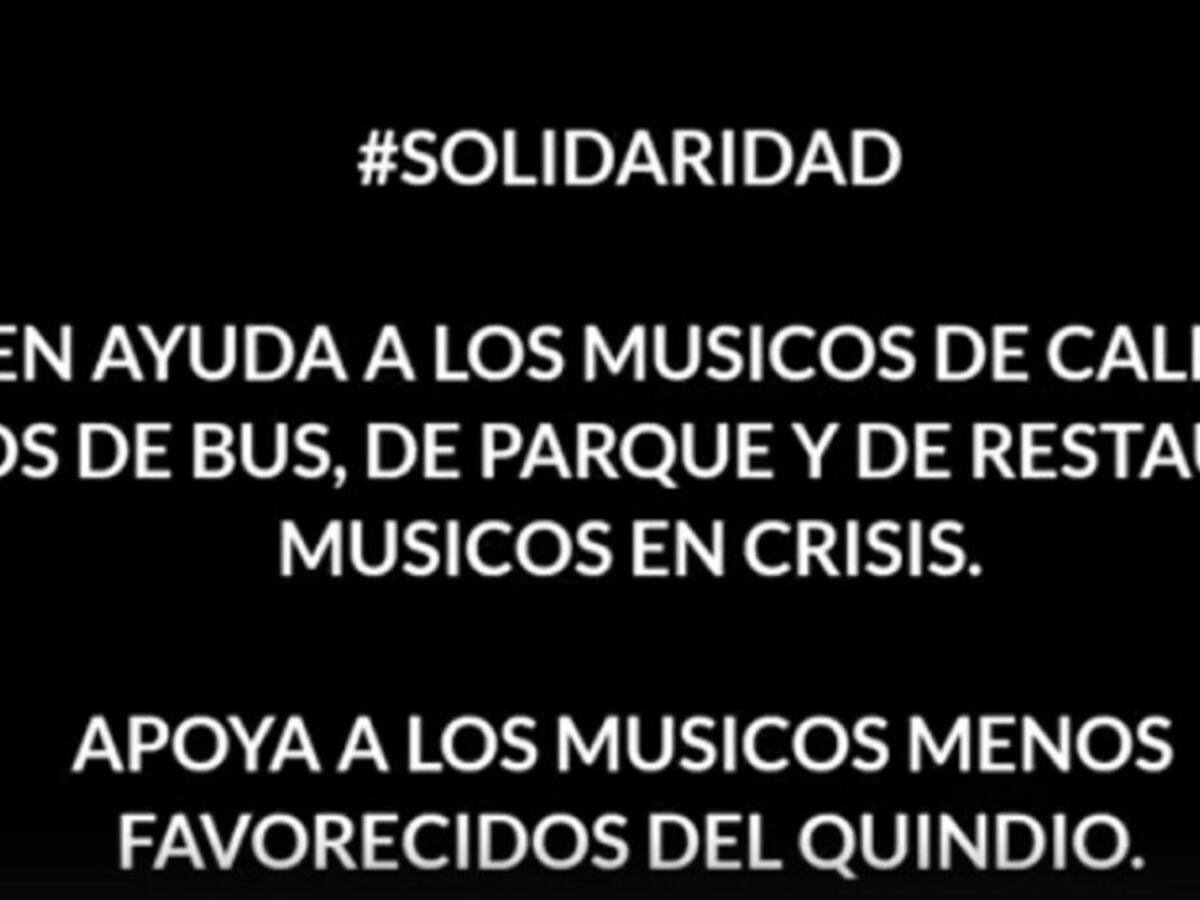 En el Quindío realizan una campaña para los músicos afectados por COVID-19
