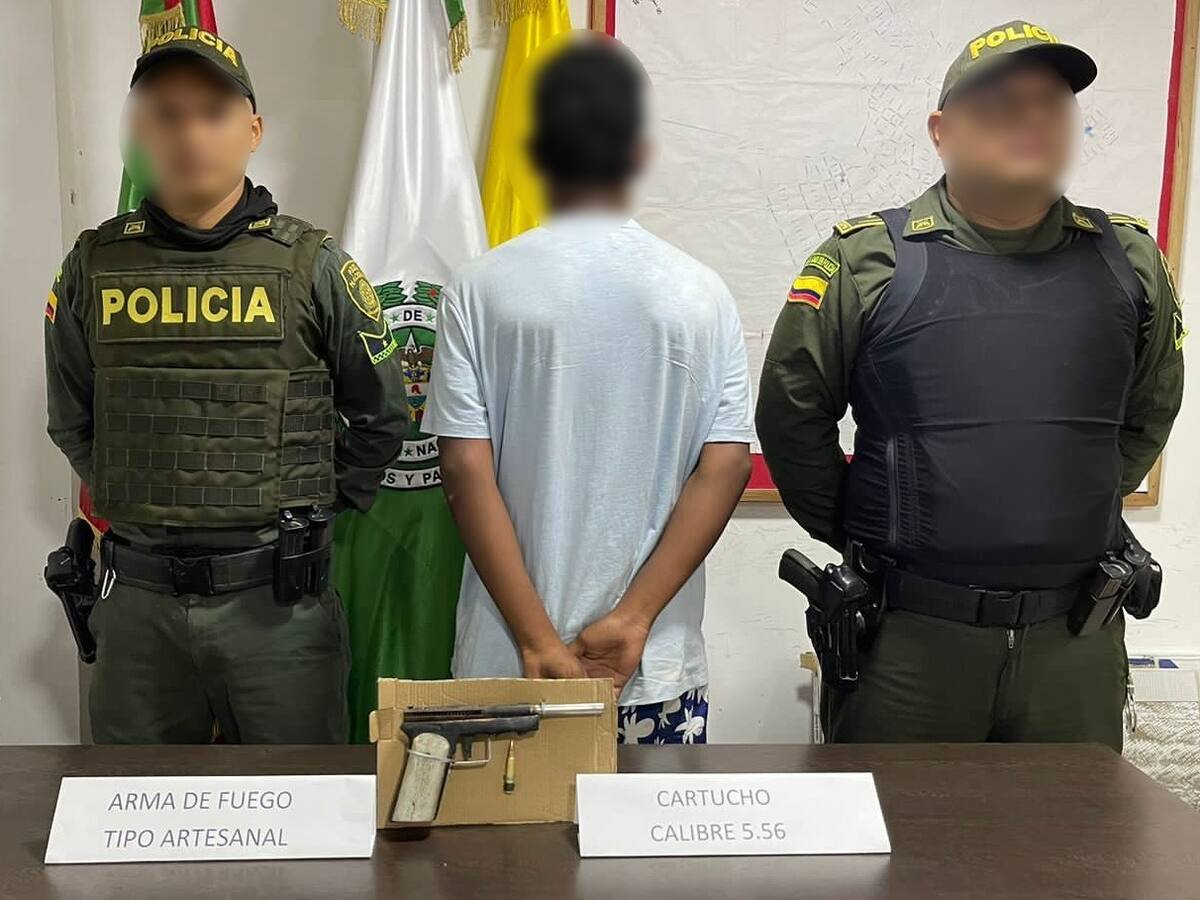 Capturado alias ‘Tavito’ mientras caminaba con un arma hechiza en Santa Rosa de Lima