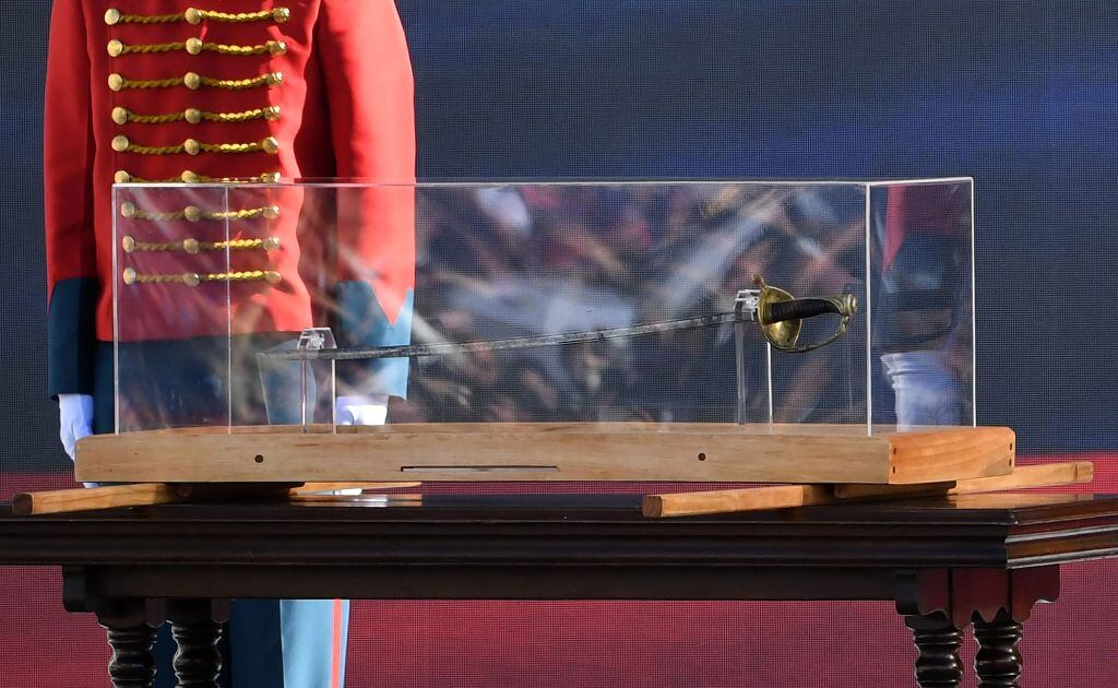 Espada de Bolívar. Foto: Juan Barreto / AFP vía Getty Images