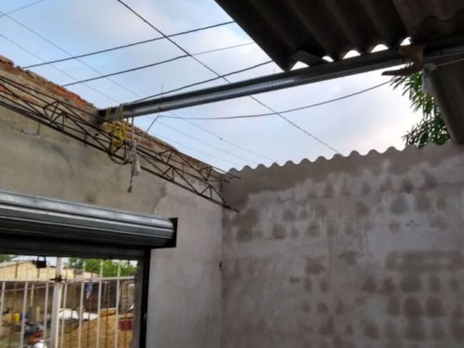 Varias casas destechadas en Barranquilla por fuertes vientos