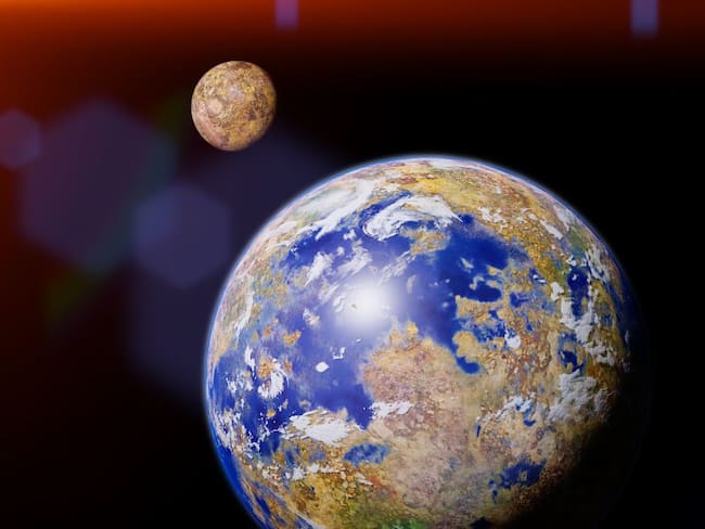 Representación artística de planetas similares al planeta tierra.