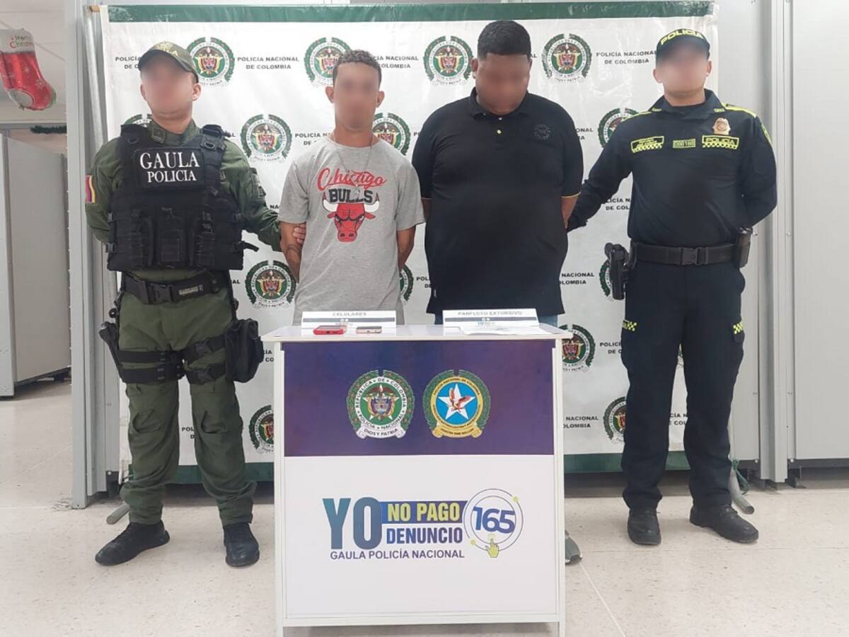 Cayeron dos hombres señalados de extorsionar a tenderos con panfletos en Cartagena