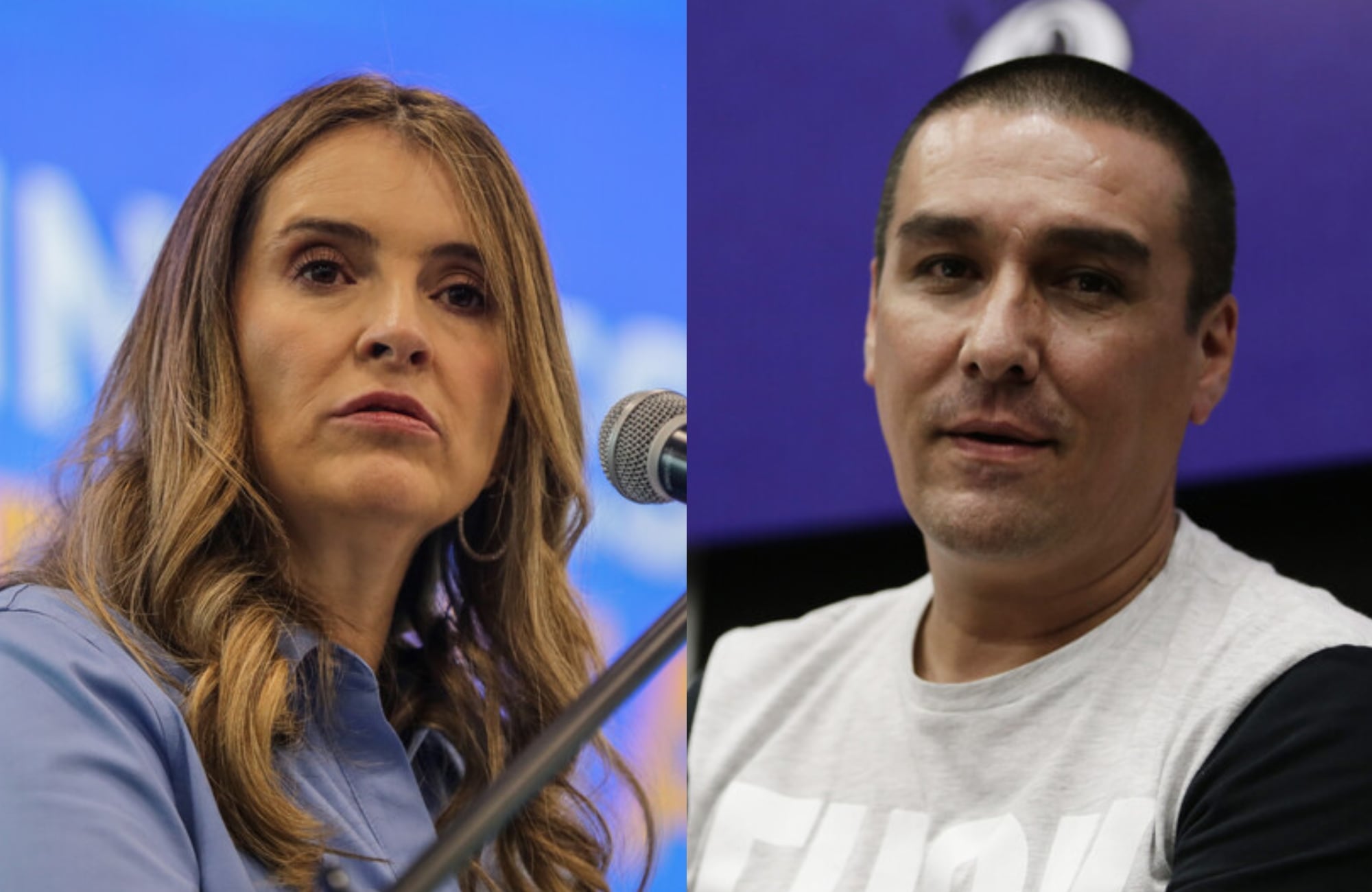 Paloma Valencia y Julio César González 'Matador'. Fotos: (Colprensa - Catalina Olaya) / (Colprensa - Luisa González)