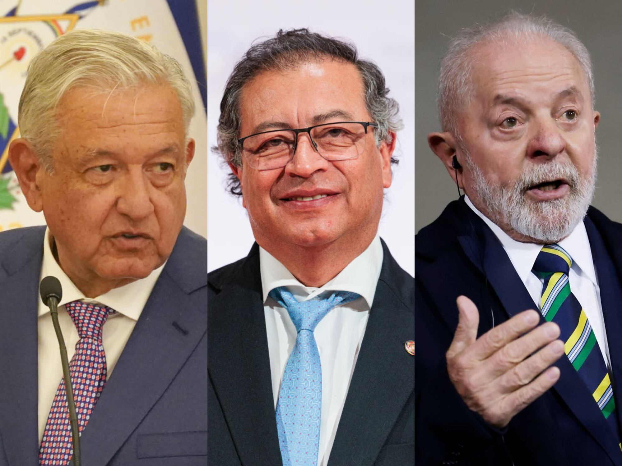 López Obrador.(Foto: Kellys Portillo/APHOTOGRAFIA/Getty Images) Gustavo Petro. (Foto: Richard Bord/Getty Images) Lula da Silva. (Foto: Buda Mendes/Getty Images)