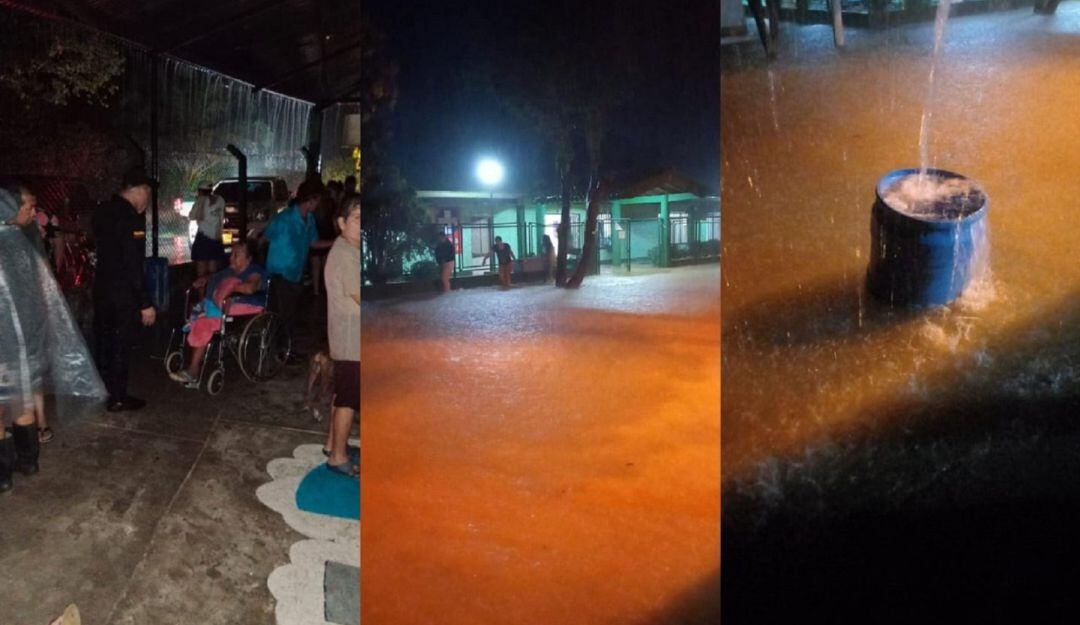 Varias familias fueron evacuadas, ya que el municipio de la Montañita se encuentra incomunicada.