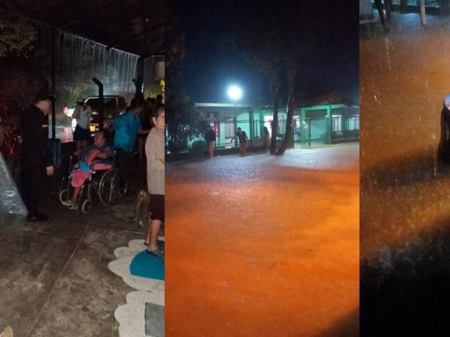 Varias familias fueron evacuadas, ya que el municipio de la Montañita se encuentra incomunicada.