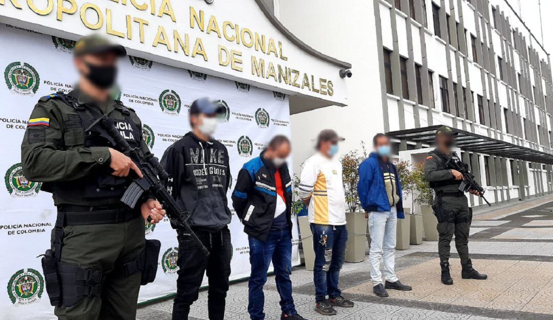 Presuntos integrantes de Los del Páramo Fase III, dedicados a la extorsión en el Alto de Letras.