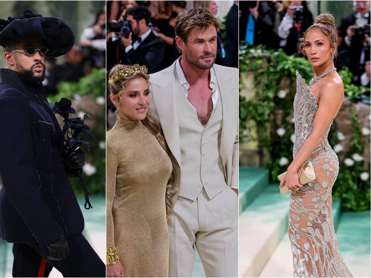 Bad Bunny, JLO, Chris Hemsworth y Elsa Pataky abren la alfombra verde de la Met Gala