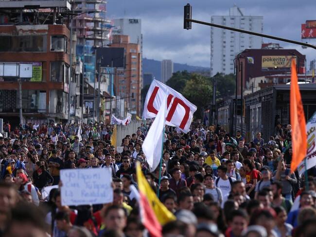 ¡Ojo! Evite tomar estas vías en Bogotá por marchas del 4D