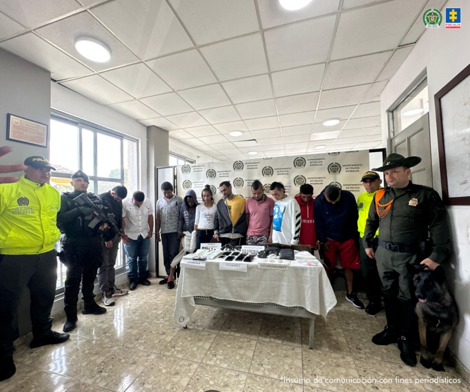 Fotografía suministrada: Fiscalía General de la Nación