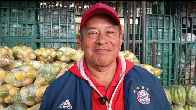 Luis Muñoz, comerciante de la Plaza de Mercado del sur de Tunja / Foto: Caracol Radio.