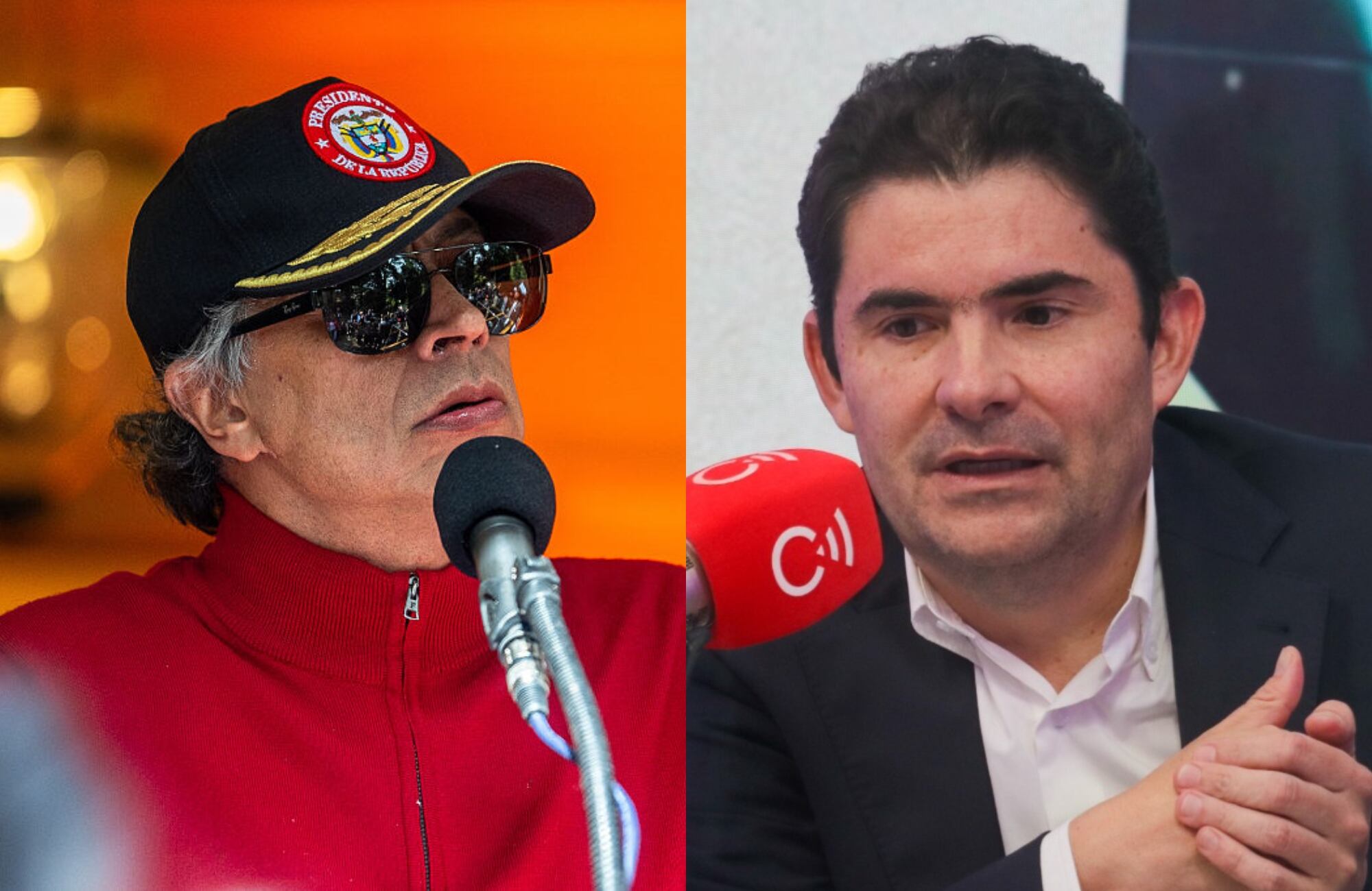 Gustavo Petro, Luis Felipe Henao y logo de Ecopetrol. Fotos: (Photo by Diego Cuevas/Getty Images) / Caracol Radio / (Photo Illustration by Thomas Fuller/SOPA Images/LightRocket via Getty Images)