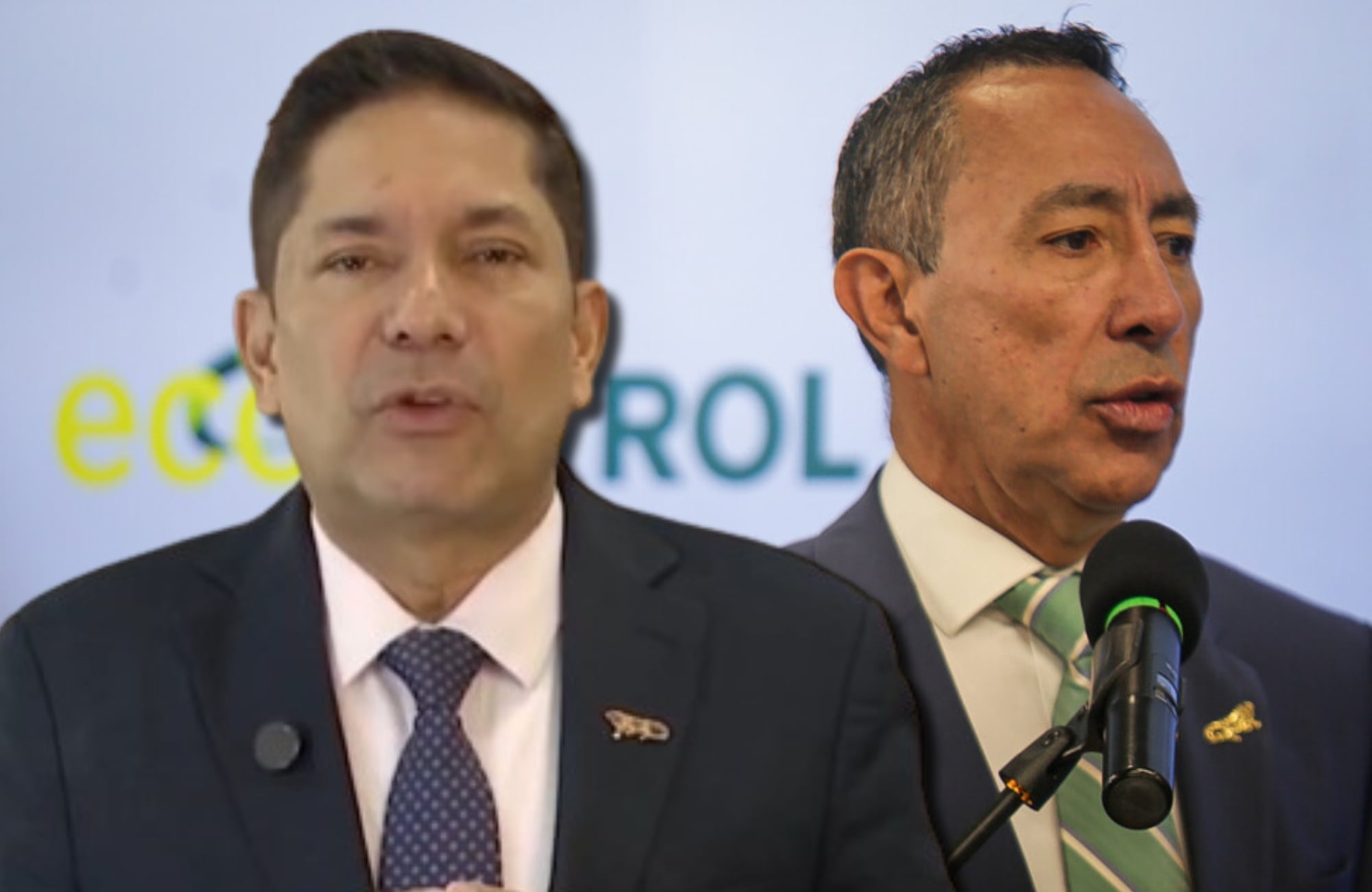 Juan Carlos Hurtado Parra y Ricardo Roa. Fotos: captura de pantalla video Ecopetrol / (Colprensa - Cristian Bayona).