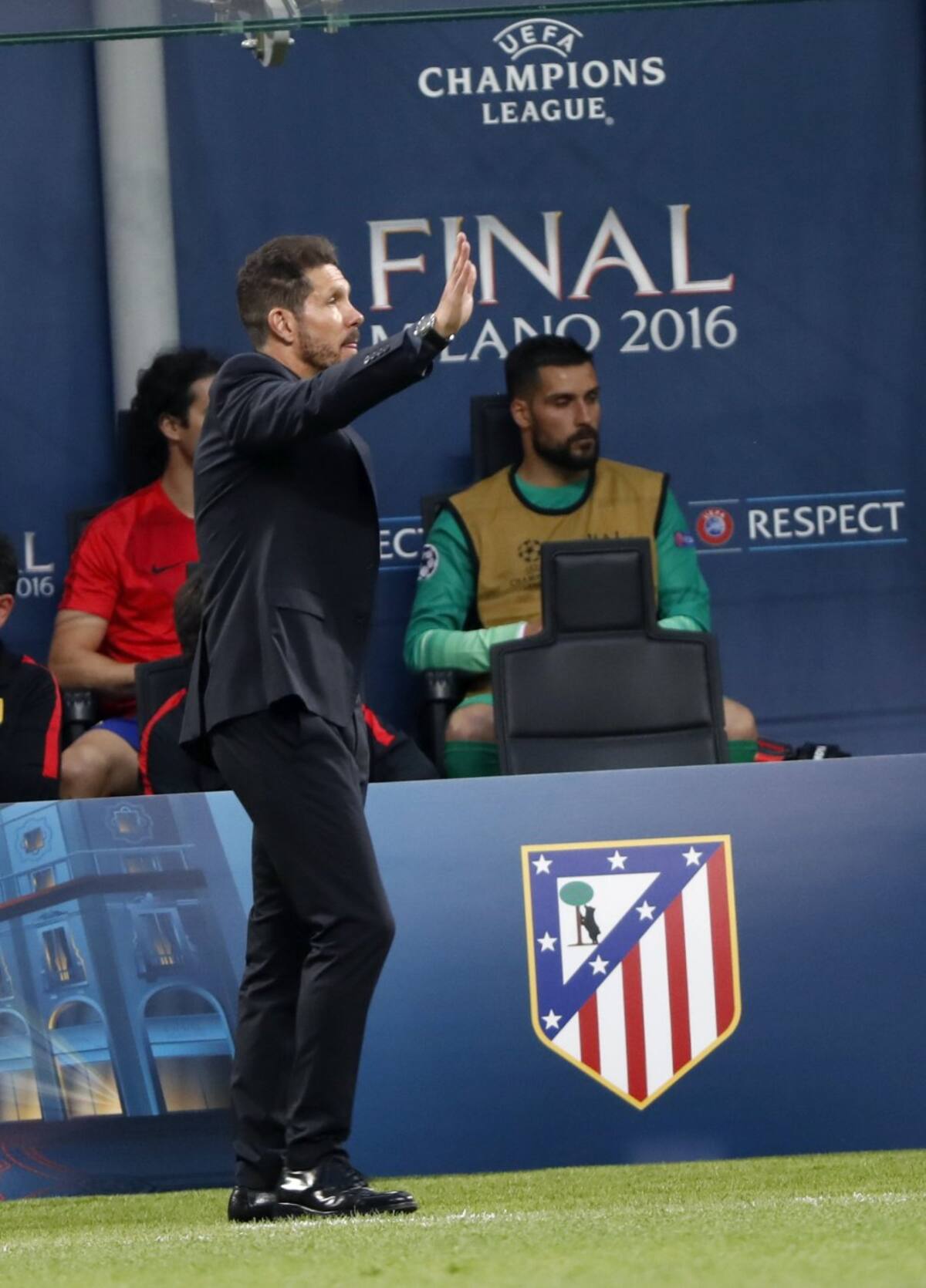 El entrenador del Atlético de Madrid, el argentino Diego Simeone