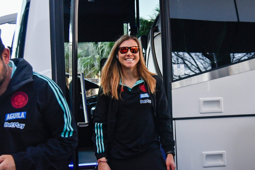 Catalina Pérez, portera de la Selección Colombia femenina, tras su llegada a Australia / FCF.