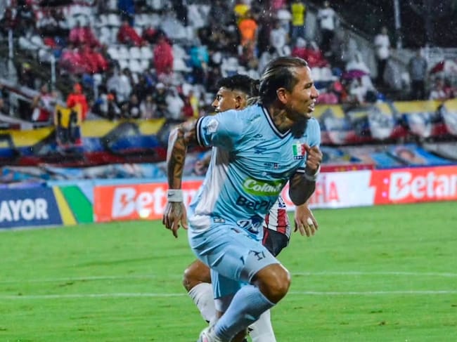 Dayro Moreno festeja su gol ante el Once Caldas / Instagram: Once Caldas.