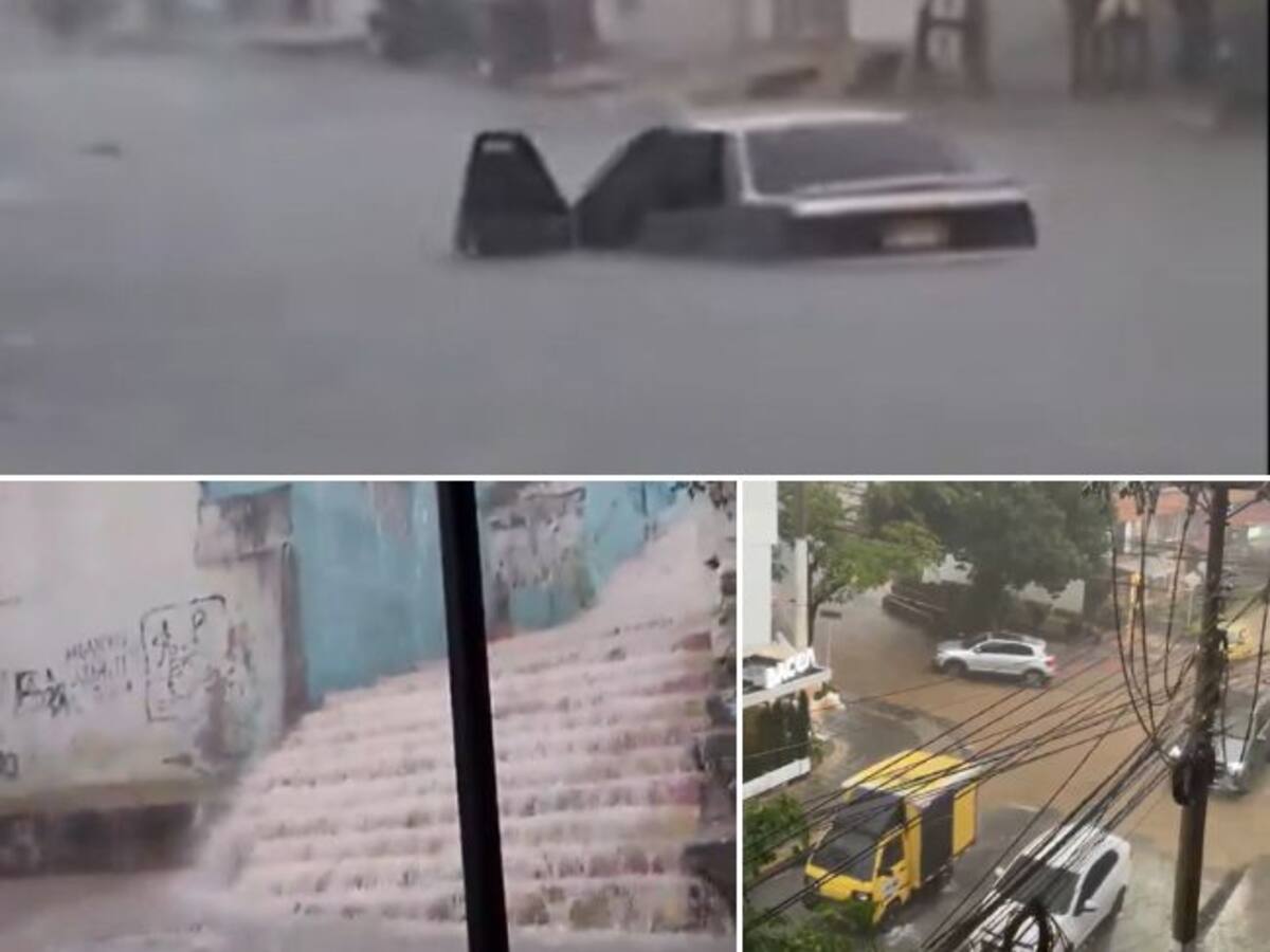 Intenso aguacero provocó inundaciones y emergencias en Bucaramanga