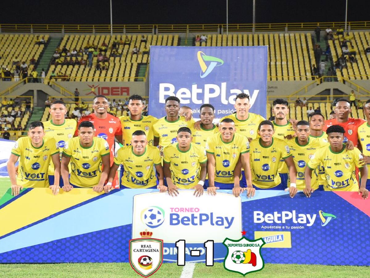 Real Cartagena no pudo ganarle a Deportes Quindío y es último del grupo