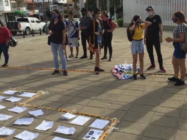 Nueva protesta estudiantes de UIS por matrícula cero