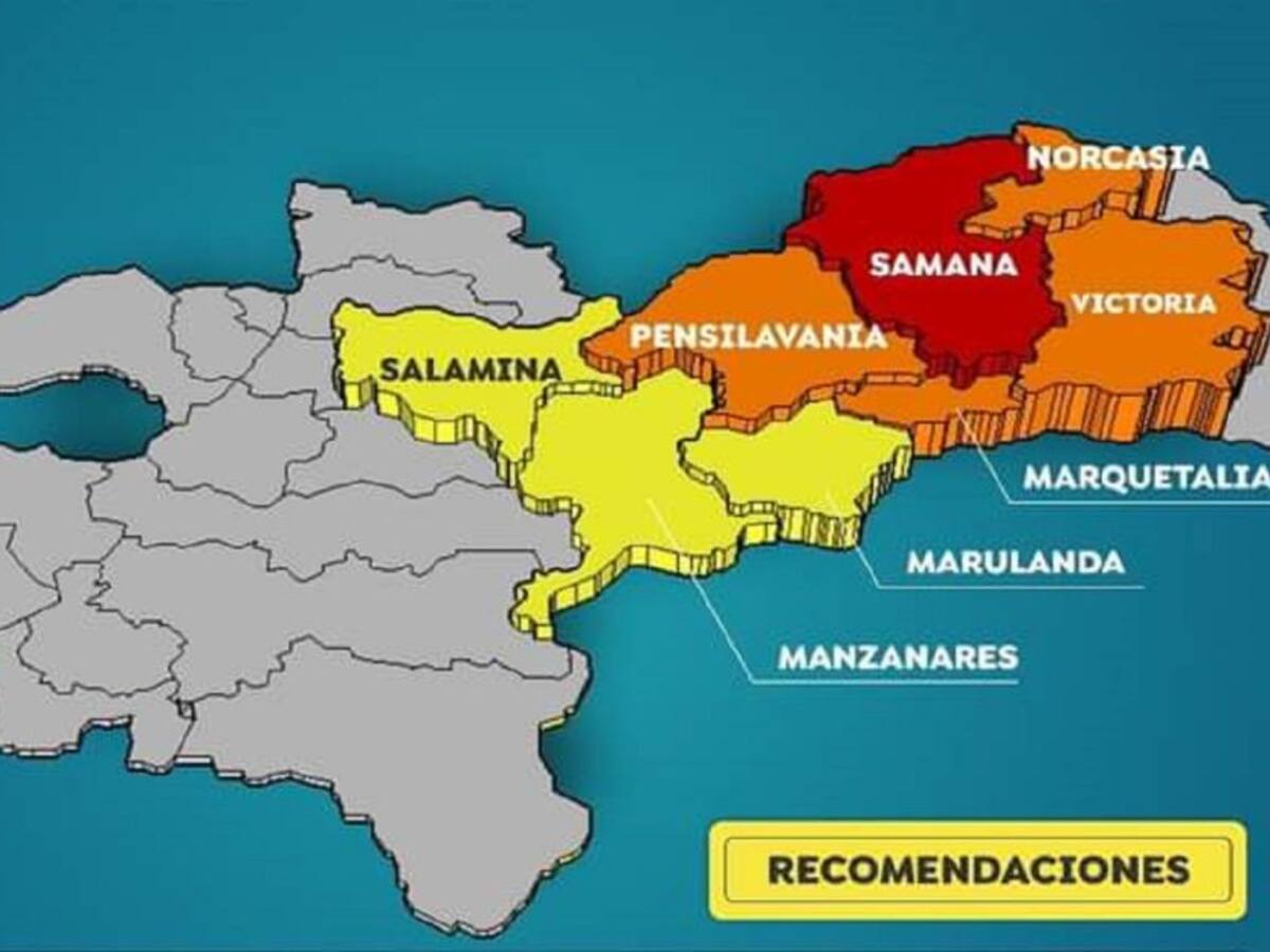 Alerta para ocho municipios de Caldas por riesgo de deslizamientos