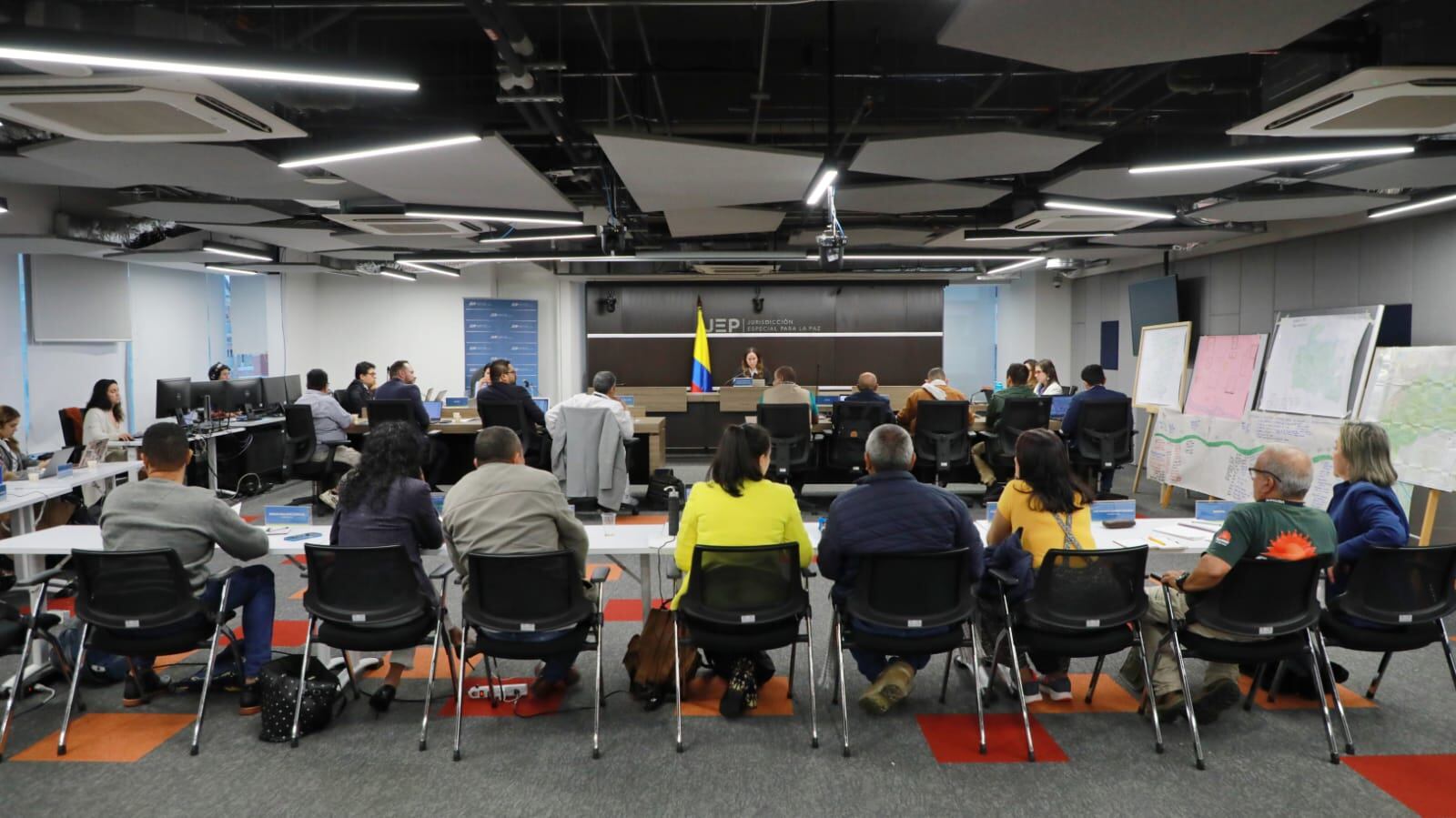 Audiencia exguerrilleros Farc. Cortesía JEP