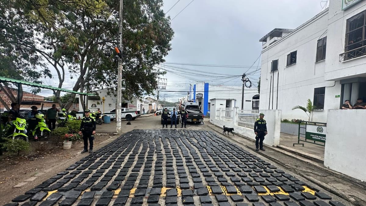 Policía incauta 7,5 toneladas de marihuana y captura a un hombre en Paicol, Huila