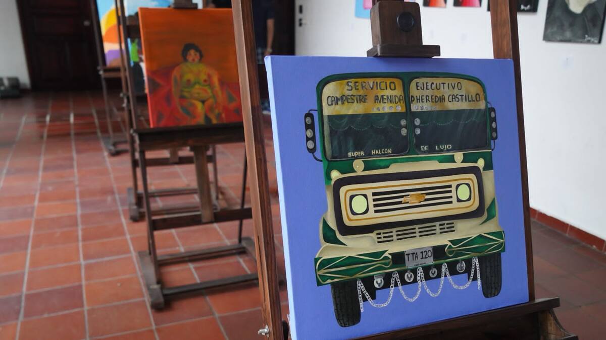 Exposición pictórica de Artes Plásticas en Unibac de Cartagena