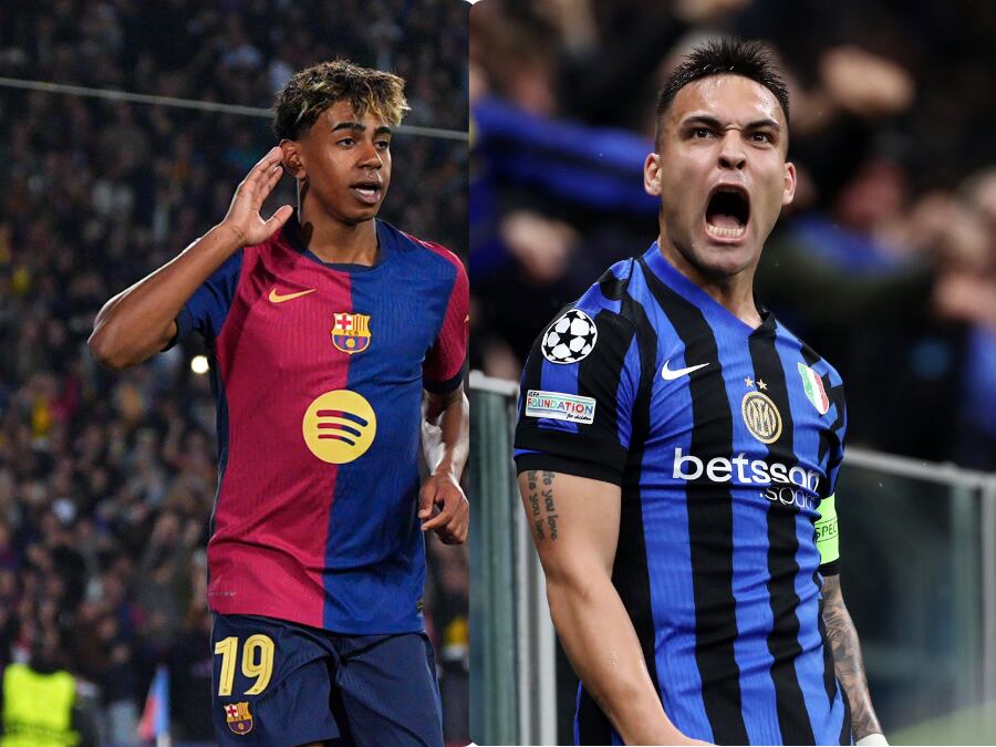 Lamine Yamal y Lautaro Martínez/Getty Images.