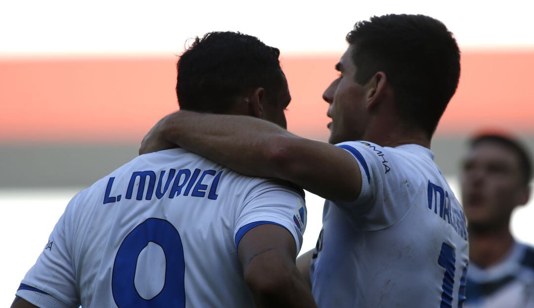 Luis Muriel asistió a Ruslan Malinovskyi en el primer gol del Atalanta ante Sampdoria.