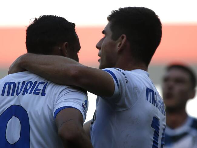 Luis Muriel asistió a Ruslan Malinovskyi en el primer gol del Atalanta ante Sampdoria.