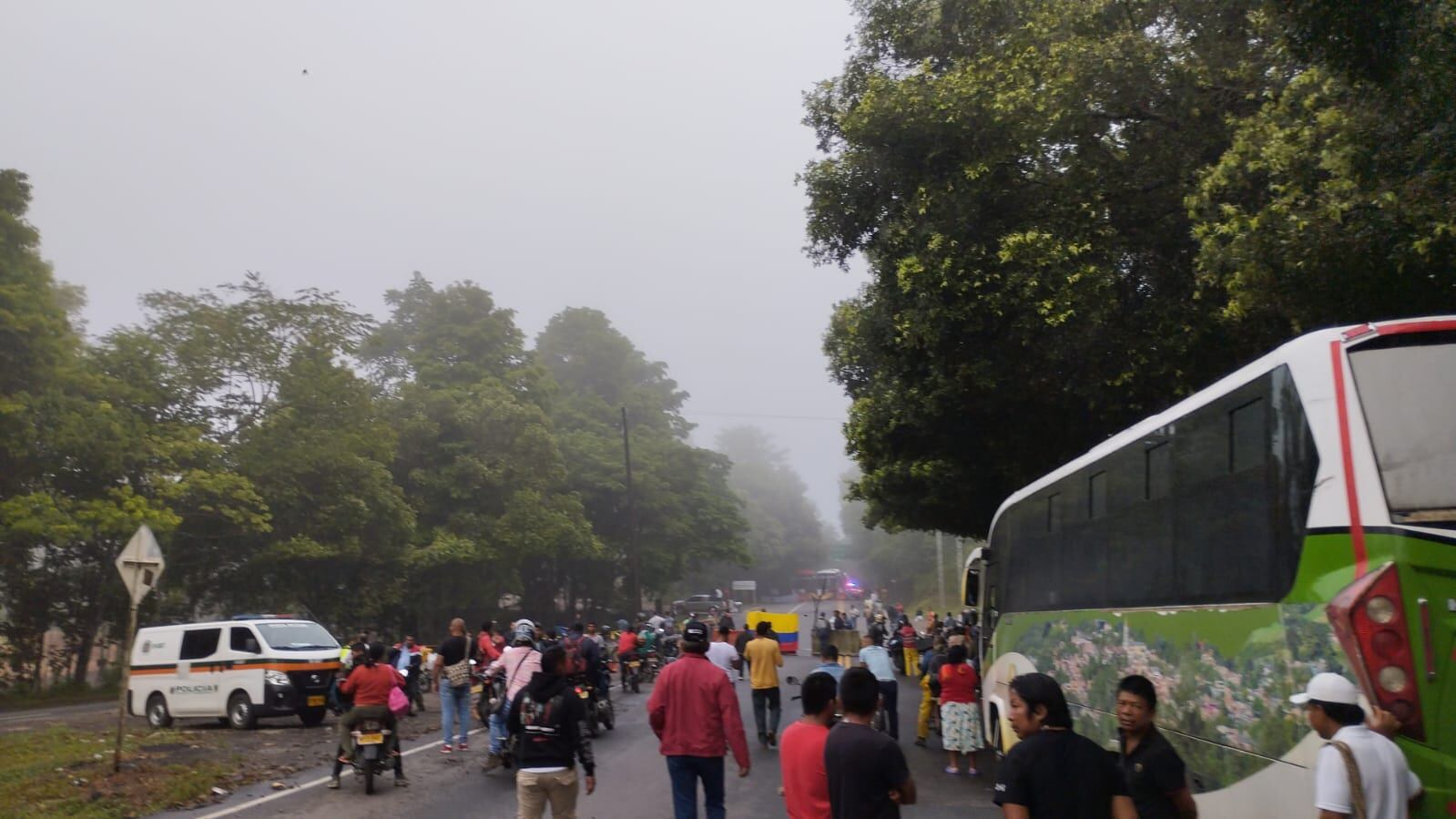 Bloqueada la carretera Bucaramanga-Barrancabermeja