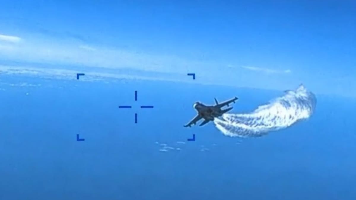 Pentágono calificó colisión entre su dron y avión militar ruso como acto intencional