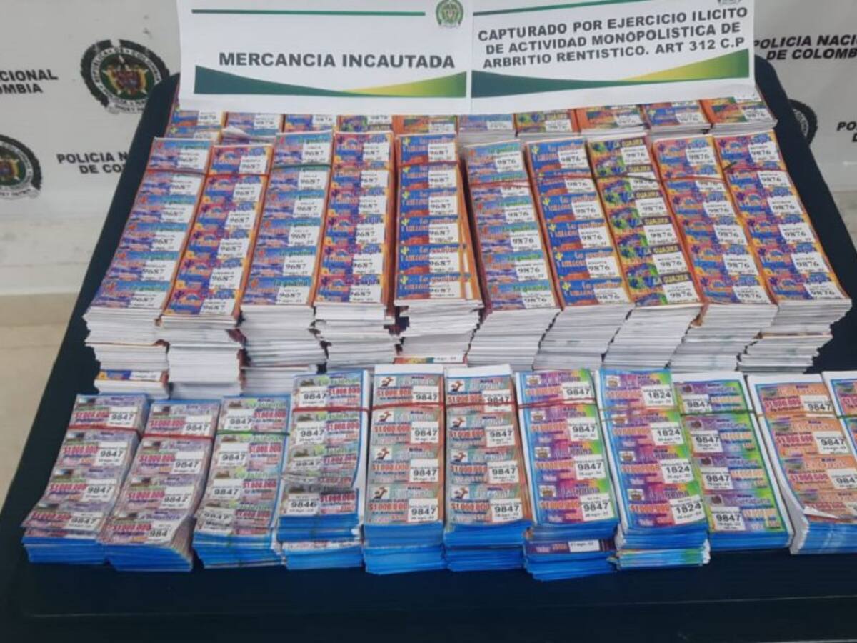 Policía incautó más de 107 mil boletas de chance ilegal en Bolívar