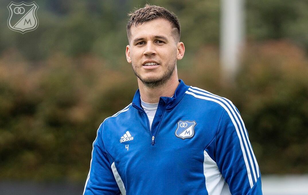 Juan Pablo Vargas en entrenamiento con Millonarios / Millonarios FC