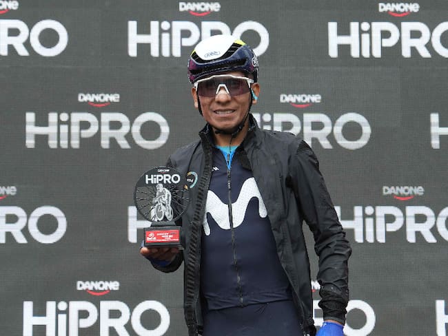Nairo Quintana con su segundo premio a corredor más combativo en esta edición del Giro / Giro de Italia.