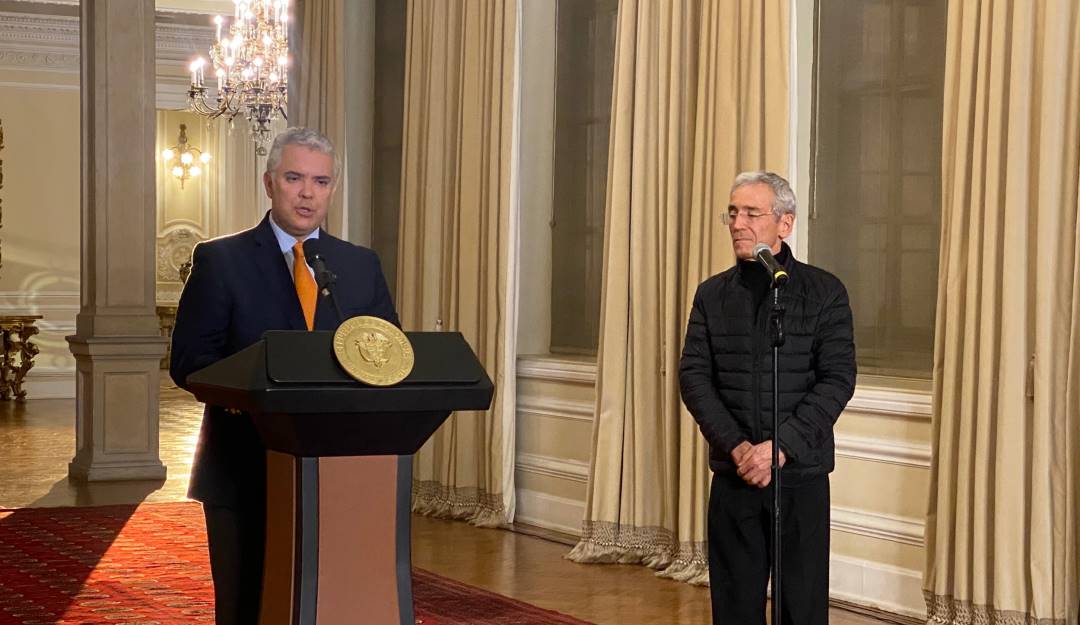 Presidente Iván Duque y padre Francisco de Roux